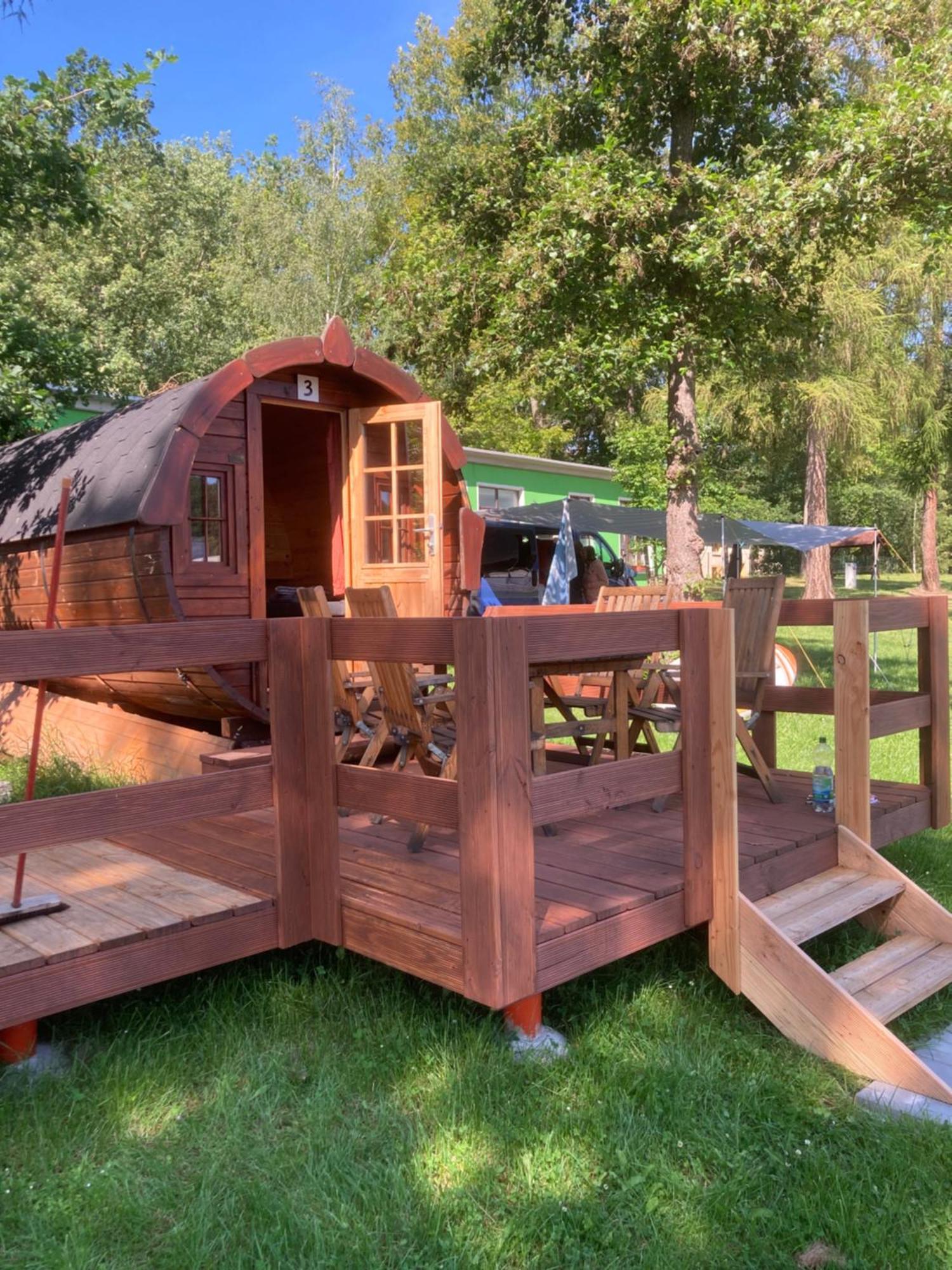 Campingfass Mit Panoramaterrasse Langenbernsdorf Екстер'єр фото